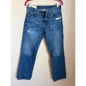 Abercrombie & Fitch Distressed Straight Leg Jeans Mid Rise 100% Cotton Y2K